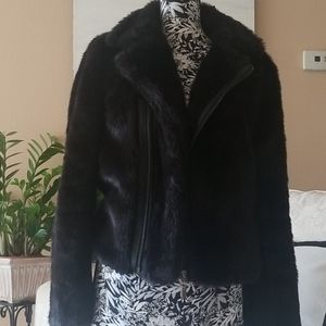 Faux Rabbit Fur Coat